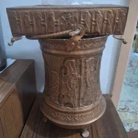 سطل و جا دستمال مسی