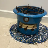 چراغ سه فیتیله عتیقه با عمر بیش از نیم قرن|کلکسیون اشیاء عتیقه|تهران, آسمان|دیوار