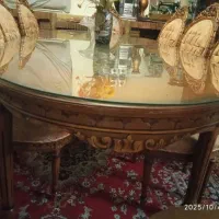 نهار خوری استیل ۸ نفره تمام چوب و شیشه روش|میز و صندلی غذاخوری|تهران, سید خندان (جلفا)|دیوار