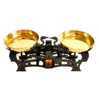 ماکت ترازو قدیمی طرح آنتیک نوستالژی وزنه سنگ ترازو