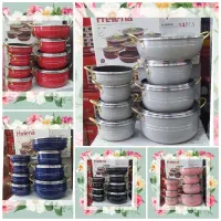 تفلون قابلمه سرویس کامل7تیکه داخل گرانیتی دسته فلز