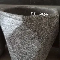 ۵ عدد گلدان بزرگ سفالی به رنگ طوسی کاملا سالم|گل و گیاه طبیعی|تهران, ائمه اطهار|دیوار