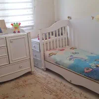 تخت دو قلو نوزاد نوجوان ساحل چوب