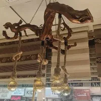 لوستر چوبی با سبک روستیک|لوستر و چراغ آویز|اندیشه, اندیشه فاز ۱|دیوار