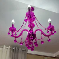 لوستر پنج شعله کریستالی