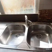 سینک استیل دو لگن(دو قلو) مارک کرومالی