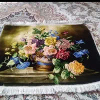 تابلو فرش گلدان دست باف تبریز