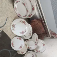 ظروف چینی گل سرخی