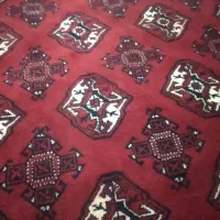 فرش دستبافت ترکمن اصیل قدیمی جنس از پشم ۶ متری