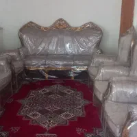درود و سپاس .. مبل استیل نه نفره با کاور کامل|مبلمان خانگی و میز عسلی|پیر بکران, |دیوار