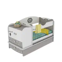 تخت سیسمونی نوزاد نوجوان چهارمنظوره|تخت و صندلی بچه|تهران, مینیسیتی (شهرک نفت)|دیوار