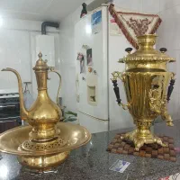 سماور زغالی اصل روس و افتابه لگن روسی|کلکسیون اشیاء عتیقه|تهران, اکباتان|دیوار