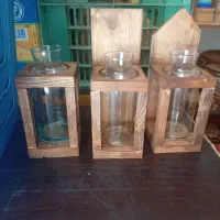 فروش گلدان چوب وشیشه