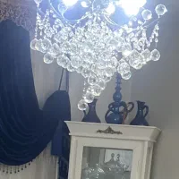 لوستر کریستال ۸شاخه+قاب و ۳عددلوستر