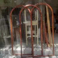 قاب آیینه چوبی مستطیلی وگنبدی بدون آیینه