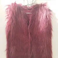 جلیقه خز زرشکی