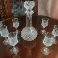 تنگ وگیلاسی فرانسه مارک و اصل کریستال بسیار ظریف|کلکسیون اشیاء عتیقه|همدان, |دیوار