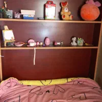 تخت دو طبقه چوب ام دی اف ترک سایز بزرگ|تخت و سرویس خواب|پرند, فاز ۵|دیوار