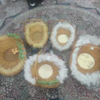 سبد چوبی حصیری|صنایع دستی و سایر لوازم تزئینی|یزد, |دیوار