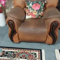 مبل سلطنتی ۷ نفره... و مبل چرم ۴ نفره|مبلمان خانگی و میز عسلی|محمودآباد, |دیوار