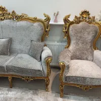 مبل ۹ نفره سلطنتی و تابلو کار دست|مبلمان خانگی و میز عسلی|قم, پردیسان|دیوار