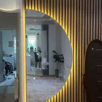 آینه نیم دایره همراه نور ابعاد سفارشی|آینه|بابل, |دیوار