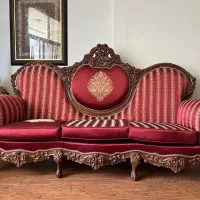مبل سلطنتی ۹ نفره چوب گردو با ناهار خوری