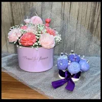 باکس گل .شمع