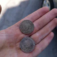 دوعددسکه قدیمی ده ریالی برای فروش نقره قدیم|کلکسیون سکه، تمبر، اسکناس|الشتر, |دیوار