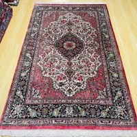 قالیچه ۳ متری تمام ابریشم قم