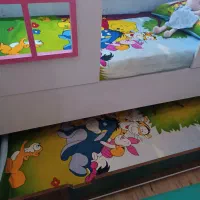 تخت سه طبقه کلبه صورتی|تخت و سرویس خواب|مشهد, کوثر|دیوار