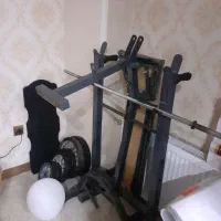 دستگاه بدنسازی هفت کاره میله هالتر و۶۰ کیلو وزنه|تجهیزات ورزشی|تهران, چیتگر جنوبی|دیوار