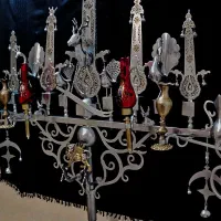 علم پنج تیغه شبکه ای با حیوانات چکشی ساخت اصفهان