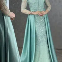 لباس گیپور و ساتن کار بسیار شیک قیمت باورنکردنی