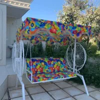 تولید مستقیم/صندلی تاب باغی طرح گلبرگی|مبلمان خانگی و میز عسلی|اندیشه, اندیشه فاز ۴|دیوار