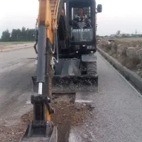 اجاره دهنده مینی بیل مکانیکی لاستیکی