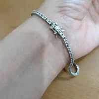 دستبند نقره تنیسی|جواهرات|خرمآباد, |دیوار