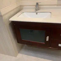 روشویی با صفحه سنگی دهبید و کابینت تمام چوب روسی|لوازم حمام|تهران, زعفرانیه|دیوار