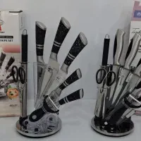 سرویس چاقو 9 پارچه استیل کینگ مستر کارد و ساتور|ظروف پخت‌وپز|مشهد, طلاب|دیوار
