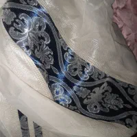 پرده سه تا یکی پذیرایی بهمراه ساتن سفید|پرده، رانر، رومیزی|یزد, |دیوار