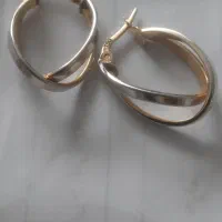 گوشواره حلقه ی ۱۸ عیار نو