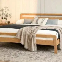 سرویس خواب چوبی/تخت راش /تخت مینیمال راش