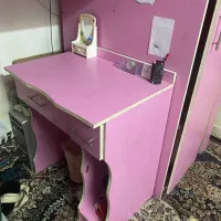 تخت دو طبقه بامیز تحریر و کتابخانه و کمد لباس