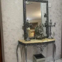 آینه و شمعدان برنز