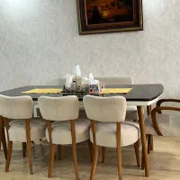 ناهارخوری ۸ نفره سالم و زیبا و کاناپه چستر|میز و صندلی غذاخوری|قزوین, |دیوار