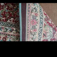 فرش فیروزه ای  تمام نخ|فرش|آباده, |دیوار