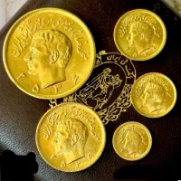 سکه کلکسیونی طلا از ربع تا5پهلوی بانکی