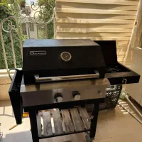 باربیکیو جهان گاز به همراه شعله گاز کناری