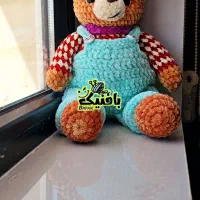 عروسک گوزن مخمل بافتنی