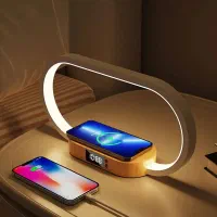 چراغ رومیزی وایرلس با پایه چوبی